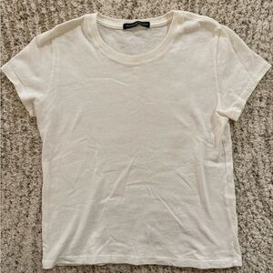 Brandy Melville Cream Short Sleeve Tee